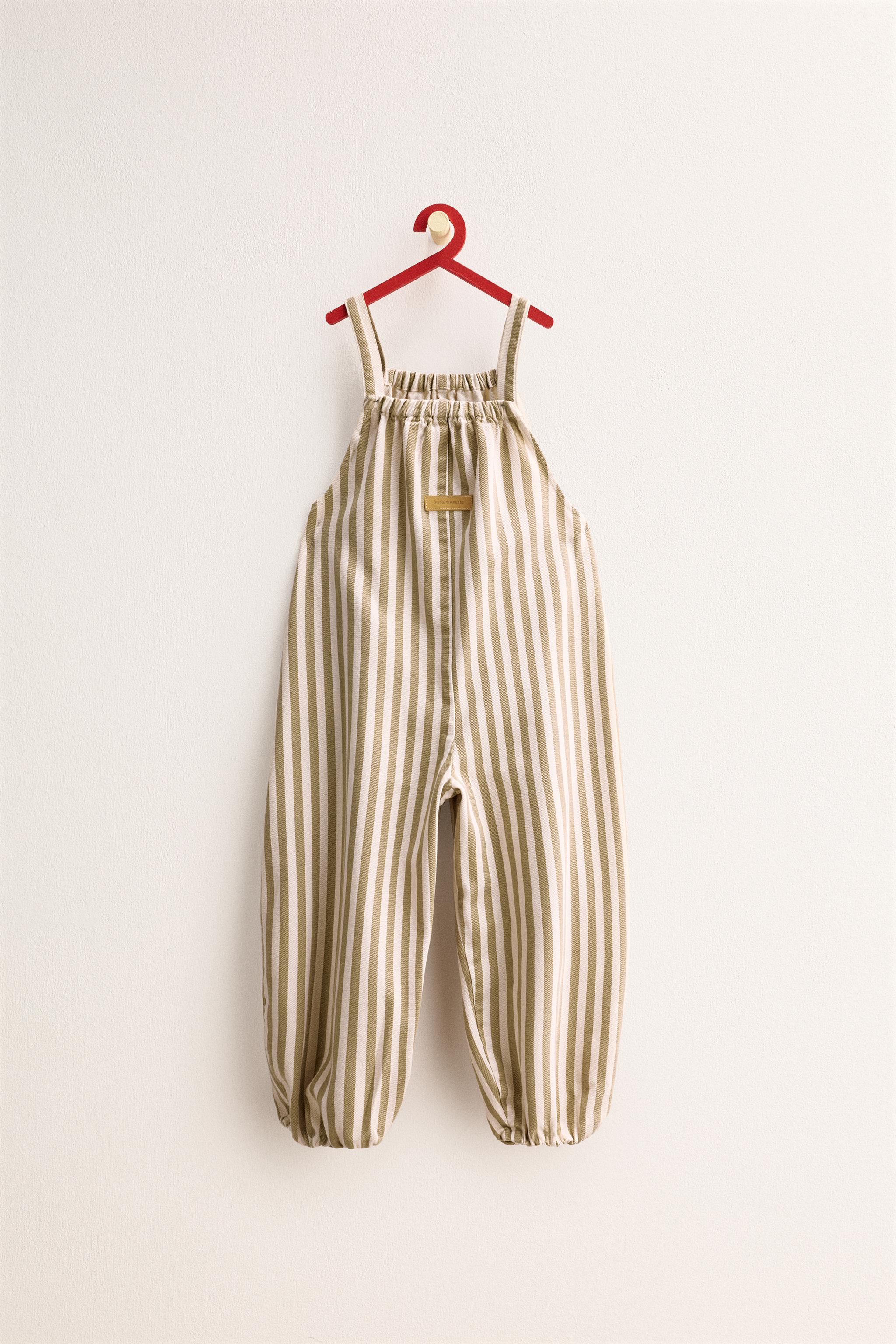 ZARA TIMELESS - LONG STRIPED OVERALLS